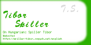 tibor spiller business card